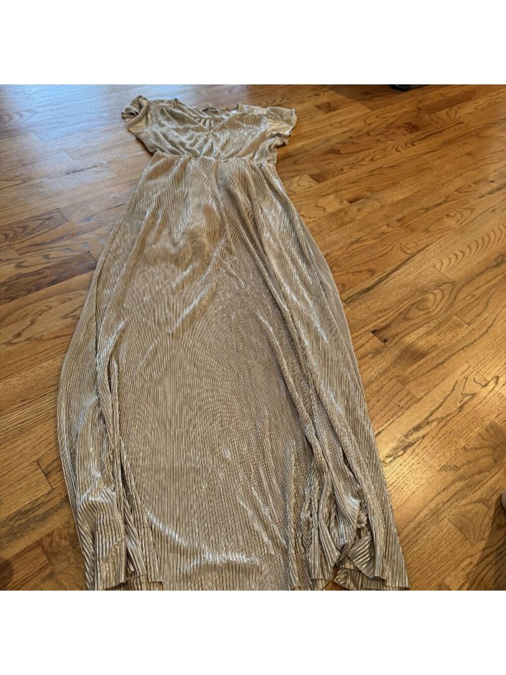 SEE AND BE SEEN WOMENS GOLD LONG DRESS MEDIUM